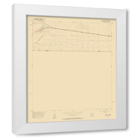 Paul Spur Arizona Quad - USGS 1957 White Modern Wood Framed Art Print by USGS