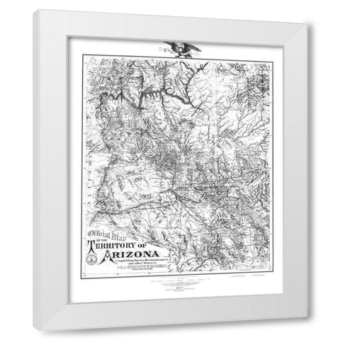 Arizona Territory - Riecker 1880 White Modern Wood Framed Art Print by Riecker