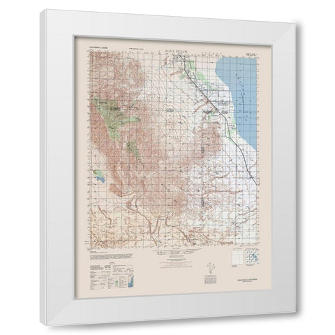 Agua Dulce Sheet - US Army  1944 White Modern Wood Framed Art Print by US Army