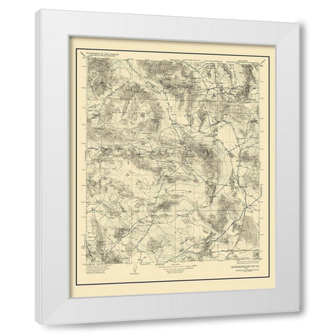 Avawatz California Quad - USGS 1933 White Modern Wood Framed Art Print by USGS