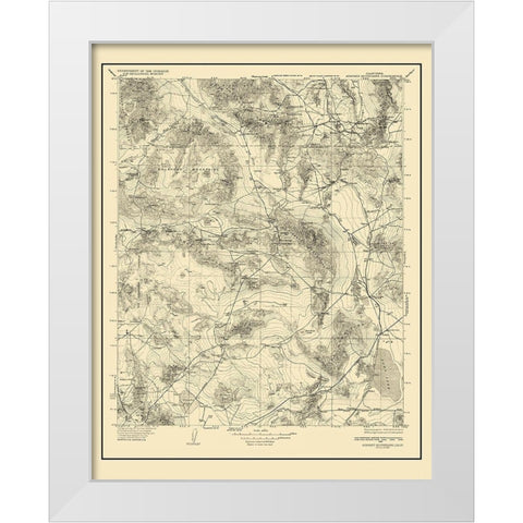 Avawatz California Quad - USGS 1933 White Modern Wood Framed Art Print by USGS