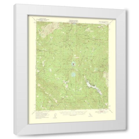 Bass Lake California Quad - USGS 1959 White Modern Wood Framed Art Print by USGS