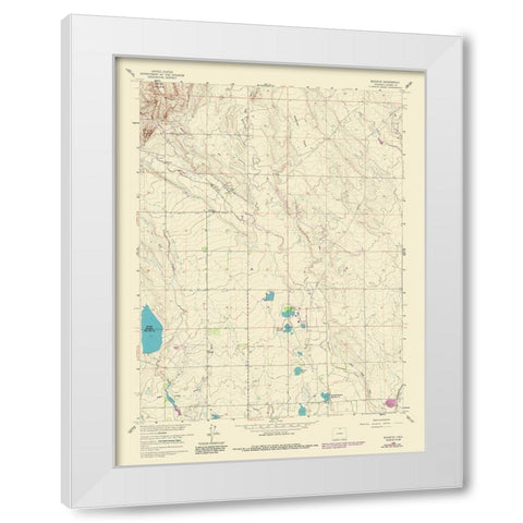 Buckeye Colorado Quad - USGS 1978 White Modern Wood Framed Art Print by USGS