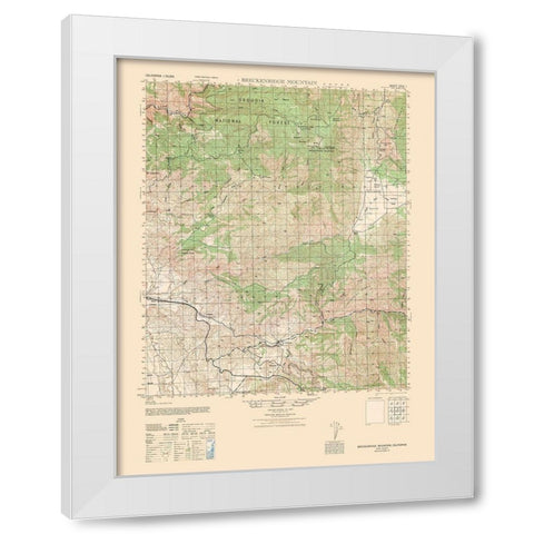 Breckenridge Mountain Sheet - US Army 1943 White Modern Wood Framed Art Print by US Army