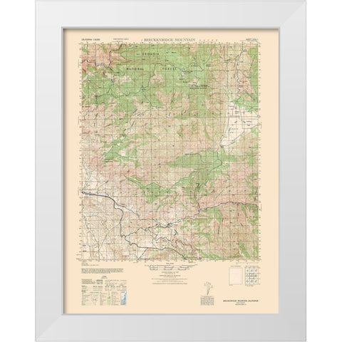 Breckenridge Mountain Sheet - US Army 1943 White Modern Wood Framed Art Print by US Army