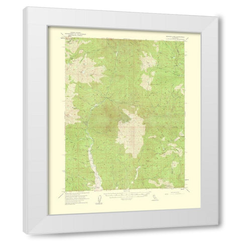 Bonanza King California Quad - USGS 1960 White Modern Wood Framed Art Print by USGS