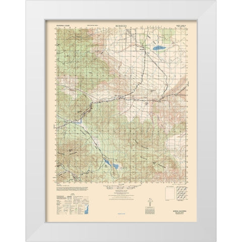 Borego Sheet - US Army  1942 White Modern Wood Framed Art Print by US Army