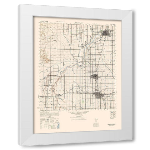 Brawley Sheet - US Army  1944 White Modern Wood Framed Art Print by US Army