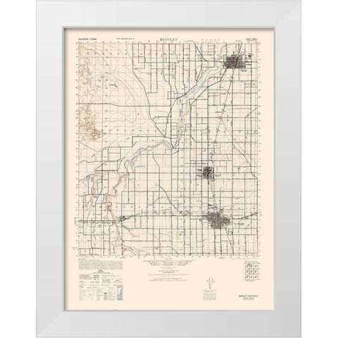 Brawley Sheet - US Army  1944 White Modern Wood Framed Art Print by US Army