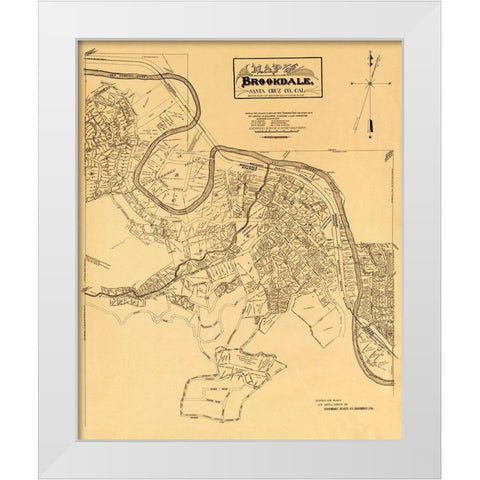 Brookdale California - Baldwin 1910  White Modern Wood Framed Art Print by Baldwin