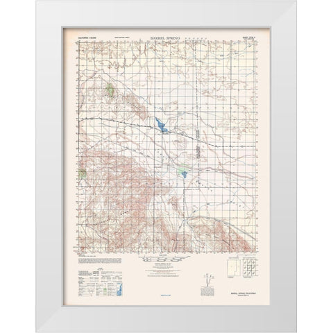 Barrel Spring Sheet - US Army  1942 White Modern Wood Framed Art Print by US Army