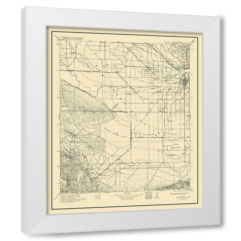 Buena Vista Lake California Quad - USGS 1912 White Modern Wood Framed Art Print by USGS