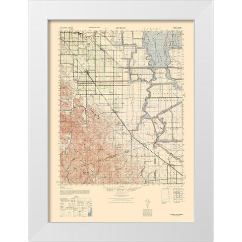 Byron Sheet - US Army  1943 White Modern Wood Framed Art Print by US Army