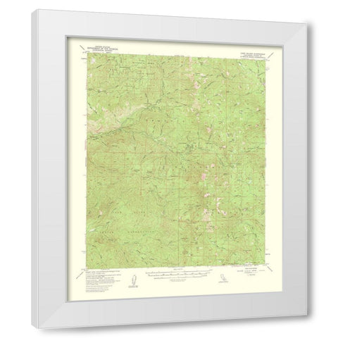 Camp Nelson California Quad - USGS 1962 White Modern Wood Framed Art Print by USGS