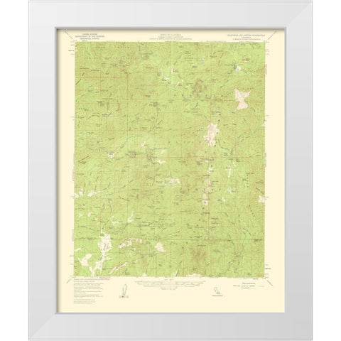 Hot Springs California Quad - USGS 1959 White Modern Wood Framed Art Print by USGS