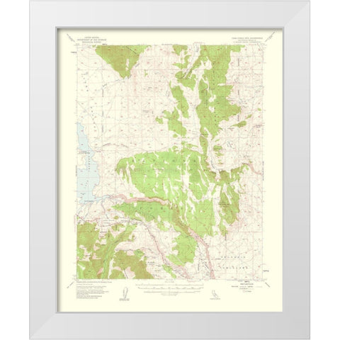 Casa Diablo Mountain California Quad - USGS 1961 White Modern Wood Framed Art Print by USGS