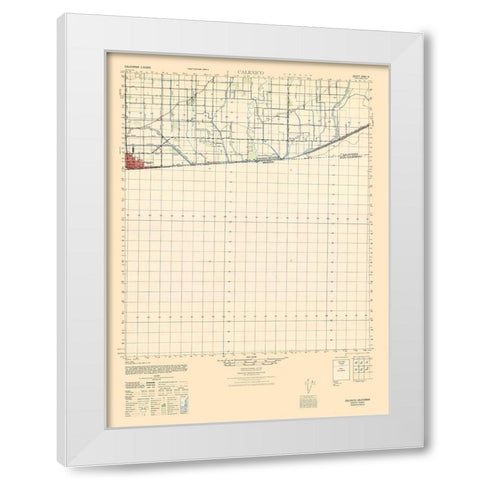 Calexico Sheet - US Army  1944 White Modern Wood Framed Art Print by US Army