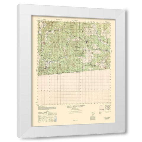 Campo Sheet - US Army  1942 White Modern Wood Framed Art Print by US Army