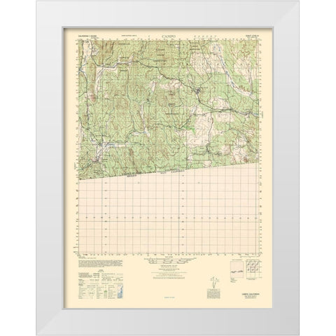 Campo Sheet - US Army  1942 White Modern Wood Framed Art Print by US Army