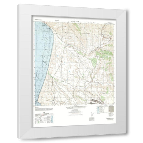 Casmalia Sheet - US Army  1947 White Modern Wood Framed Art Print by US Army