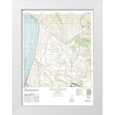 Casmalia Sheet - US Army  1947 White Modern Wood Framed Art Print by US Army