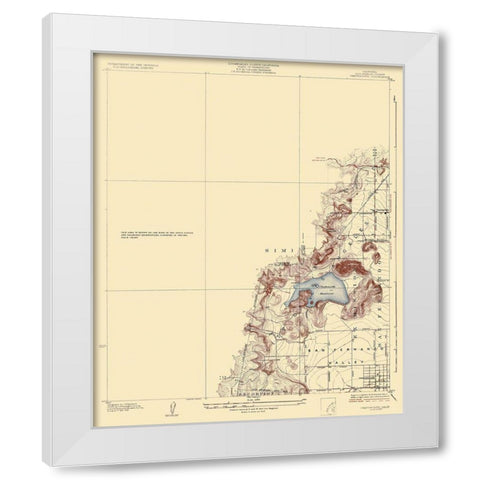 Chatsworth California Quad - USGS 1927 White Modern Wood Framed Art Print by USGS