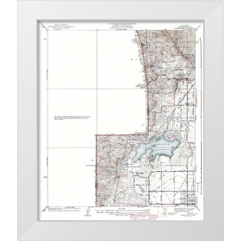 Chatsworth California Quad - USGS 1940 White Modern Wood Framed Art Print by USGS