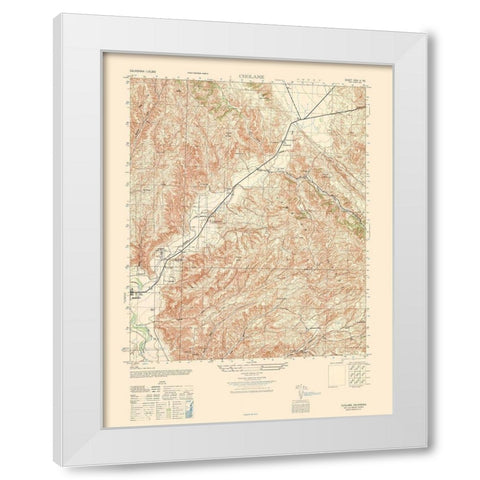 Cholame Sheet - US Army  1943 White Modern Wood Framed Art Print by US Army