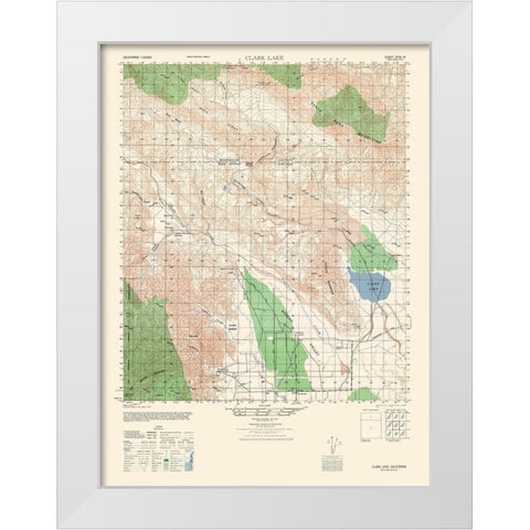 Clark Lake Sheet - US Army 1942 White Modern Wood Framed Art Print by US Army