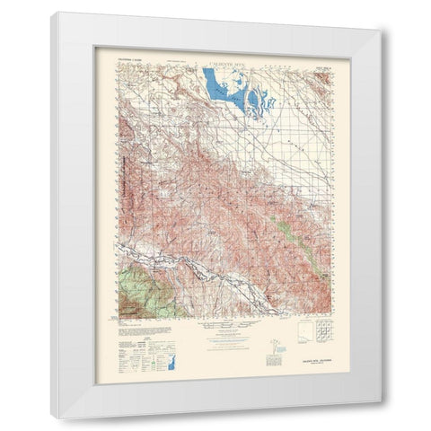 Caliente Mountain Sheet - US Army 1943 White Modern Wood Framed Art Print by US Army