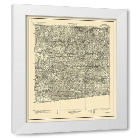Cuyamaca California Quad - USGS 1903 White Modern Wood Framed Art Print by USGS