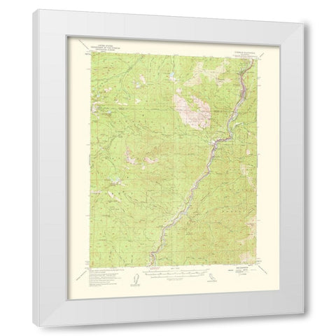 Dunsmuir California Quad - USGS 1960 White Modern Wood Framed Art Print by USGS