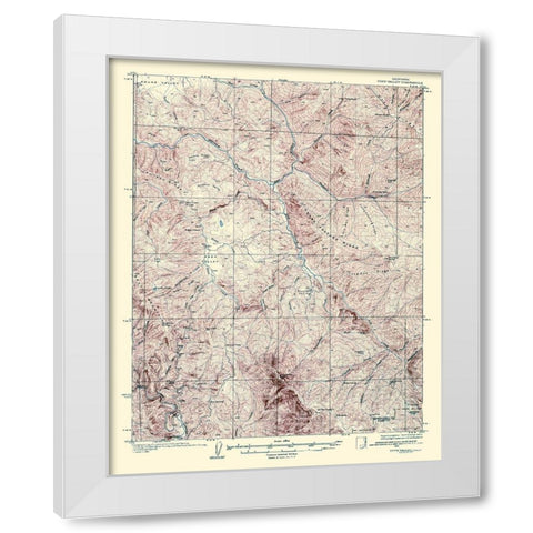 Eden Valley California Quad - USGS 1928 White Modern Wood Framed Art Print by USGS