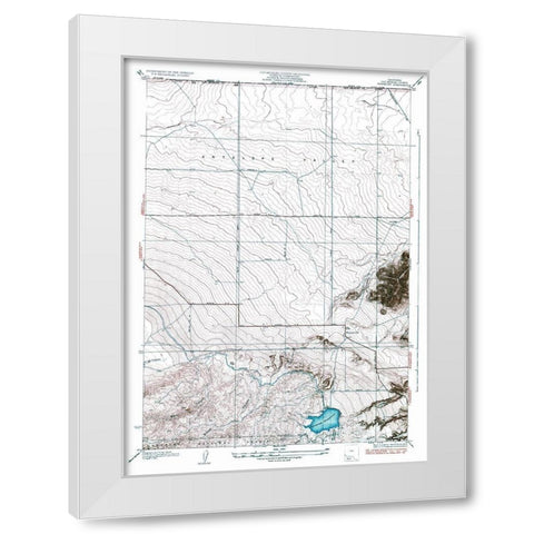 Fairmont California Quad - USGS 1937 White Modern Wood Framed Art Print by USGS