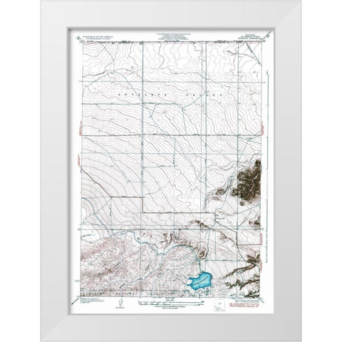 Fairmont California Quad - USGS 1937 White Modern Wood Framed Art Print by USGS