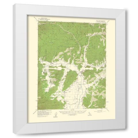 Fort Jones California Quad - USGS 1961 White Modern Wood Framed Art Print by USGS