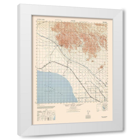 Frink Sheet - US Army 1944 White Modern Wood Framed Art Print by US Army