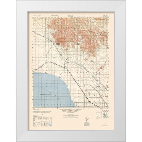 Frink Sheet - US Army 1944 White Modern Wood Framed Art Print by US Army