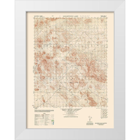 Goldstone Sheet - US Army 1948 White Modern Wood Framed Art Print by US Army