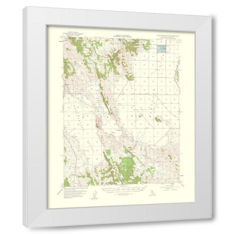 Grasshopper Valley California Quad - USGS 1963 White Modern Wood Framed Art Print by USGS