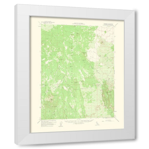 Hambone California Quad - USGS 1963 White Modern Wood Framed Art Print by USGS