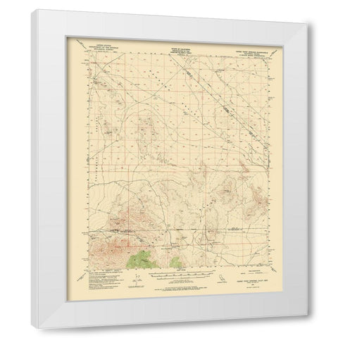 Horse Thief Spr California Nevada Quad - USGS 1956 White Modern Wood Framed Art Print by USGS