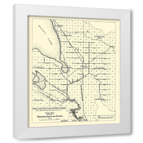 Honey Lake - Taylor 1891 White Modern Wood Framed Art Print by Taylor
