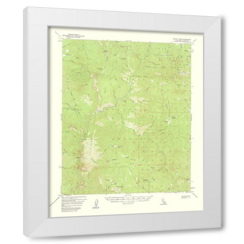 Hockett Peak California Quad - USGS 1962 White Modern Wood Framed Art Print by USGS