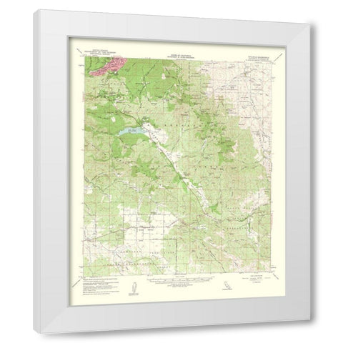 Idyllwild California Quad - USGS 1963 White Modern Wood Framed Art Print by USGS