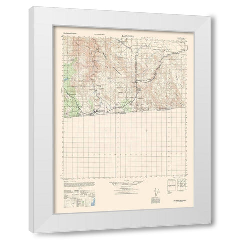 Jacumba Sheet - US Army 1942 White Modern Wood Framed Art Print by US Army