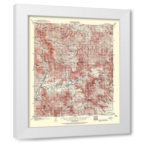 Kernville California Quad - USGS 1906 White Modern Wood Framed Art Print by USGS