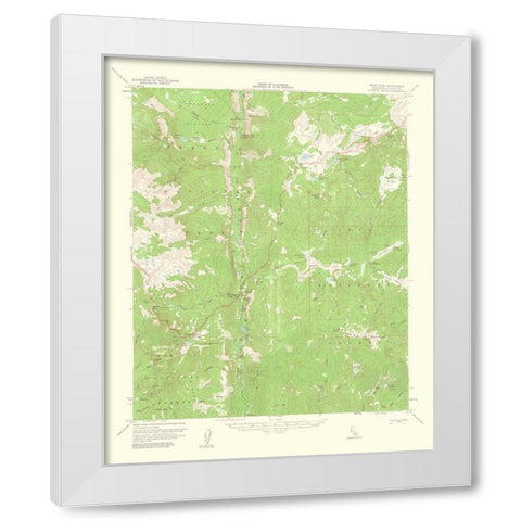 Kern Peak California Quad - USGS 1963 White Modern Wood Framed Art Print by USGS