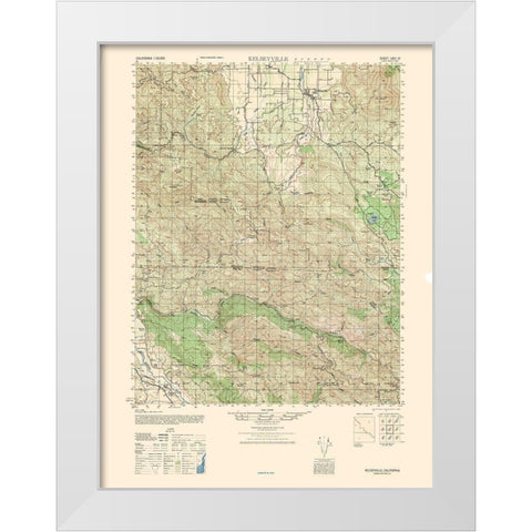 Kelseyville Sheet - US Army 1944 White Modern Wood Framed Art Print by US Army