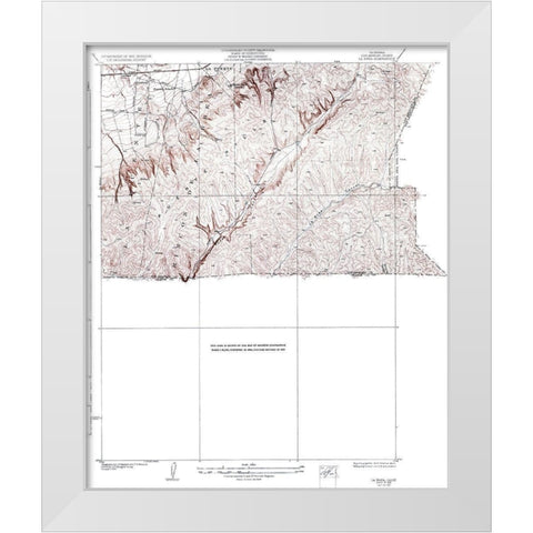 La Brea California Quad - USGS 1928 White Modern Wood Framed Art Print by USGS
